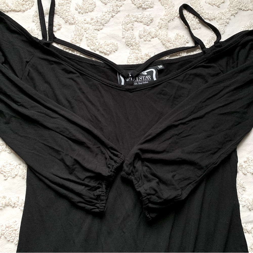 Killstar Strappy Cold Shoulder Dress w Slit medium - Picture 9 of 12